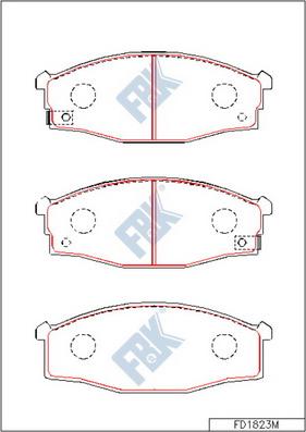 FBK FD1823M - Bremžu uzliku kompl., Disku bremzes www.autospares.lv