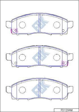 FBK FD1294M - Bremžu uzliku kompl., Disku bremzes www.autospares.lv