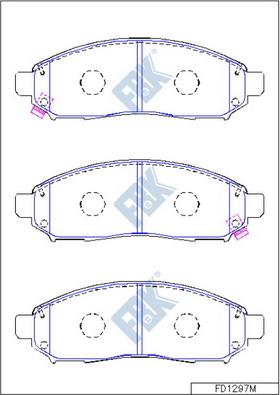 FBK FD1297M - Bremžu uzliku kompl., Disku bremzes www.autospares.lv