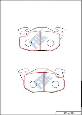 FBK FD12006 - Bremžu uzliku kompl., Disku bremzes www.autospares.lv