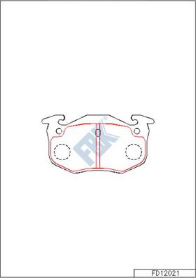 FBK FD12021 - Brake Pad Set, disc brake www.autospares.lv