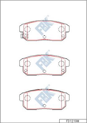 FBK FD1219M - Bremžu uzliku kompl., Disku bremzes www.autospares.lv