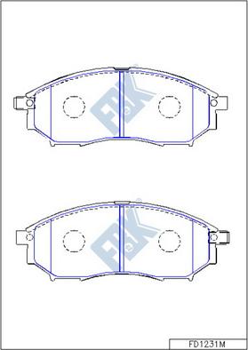 FBK FD1231M - Bremžu uzliku kompl., Disku bremzes www.autospares.lv