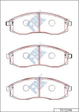 FBK FD1224M - Brake Pad Set, disc brake www.autospares.lv