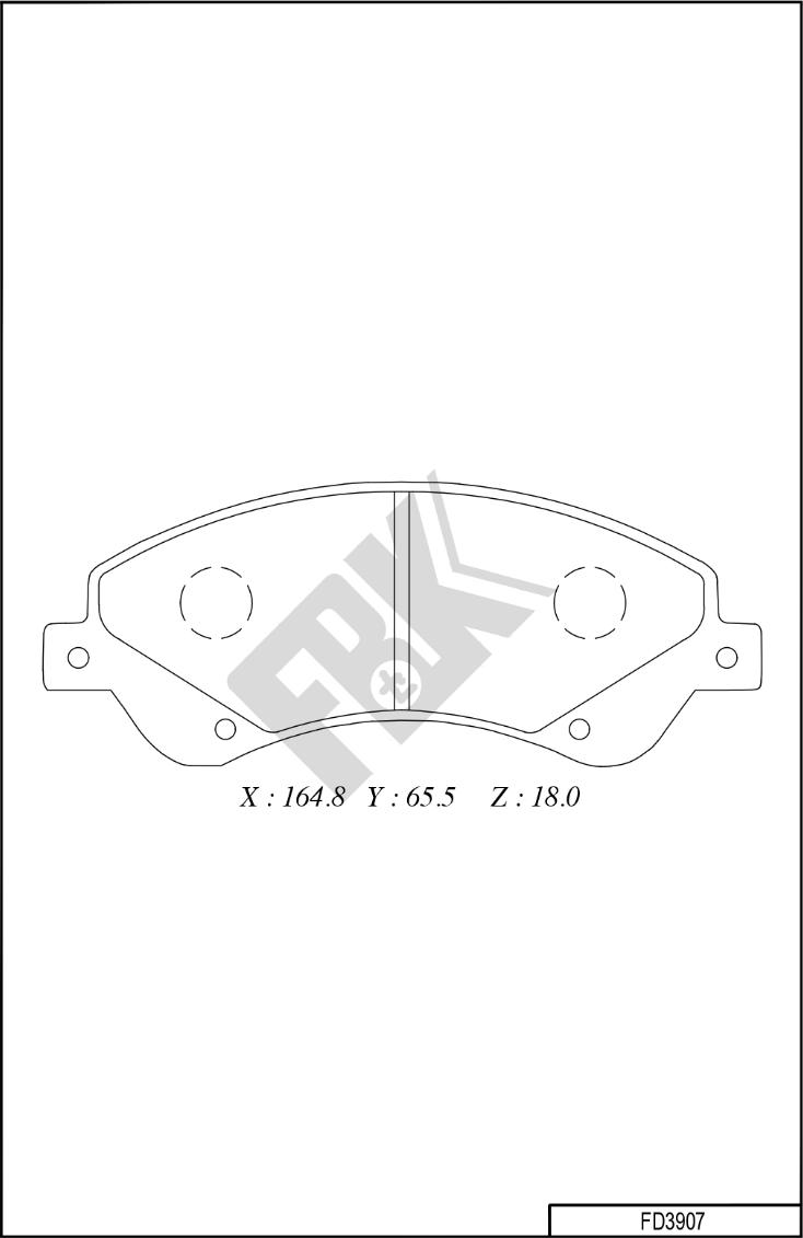 FBK FD3907 - Bremžu uzliku kompl., Disku bremzes www.autospares.lv