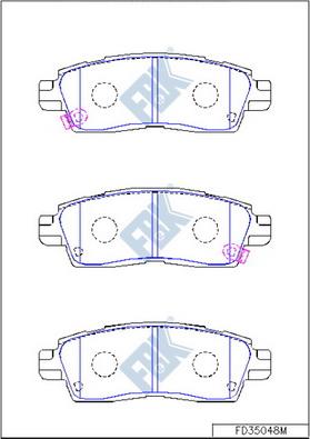 FBK FD35048M - Bremžu uzliku kompl., Disku bremzes www.autospares.lv