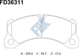 FBK FD36311 - Bremžu uzliku kompl., Disku bremzes www.autospares.lv