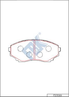 FBK FD3099 - Brake Pad Set, disc brake www.autospares.lv