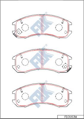 FBK FD3053M - Тормозные колодки, дисковые, комплект www.autospares.lv