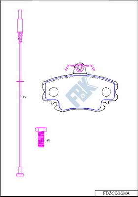 FBK FD30006MA - Brake Pad Set, disc brake www.autospares.lv