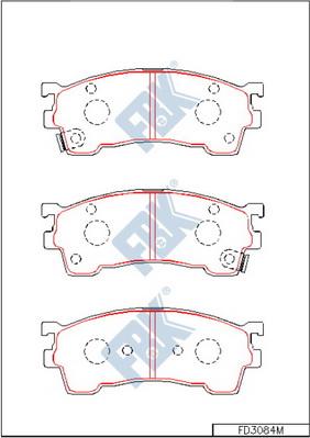 FBK FD3084M - Brake Pad Set, disc brake www.autospares.lv