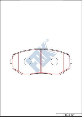 FBK FD3142 - Brake Pad Set, disc brake www.autospares.lv