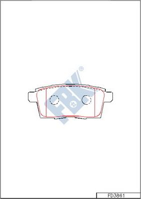 FBK FD3861 - Brake Pad Set, disc brake www.autospares.lv