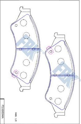 FBK FD3889MA - Bremžu uzliku kompl., Disku bremzes autospares.lv