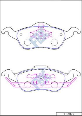 FBK FD3879 - Bremžu uzliku kompl., Disku bremzes autospares.lv