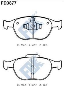 FBK FD3877 - Brake Pad Set, disc brake www.autospares.lv