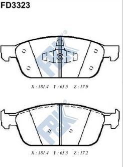 FBK FD3323 - Bremžu uzliku kompl., Disku bremzes www.autospares.lv