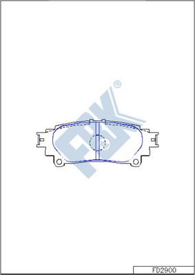 FBK FD2900 - Bremžu uzliku kompl., Disku bremzes autospares.lv