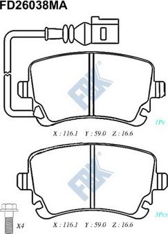 Remy RAP2210 - Тормозные колодки, дисковые, комплект www.autospares.lv