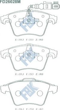 FBK FD26028M - Bremžu uzliku kompl., Disku bremzes www.autospares.lv