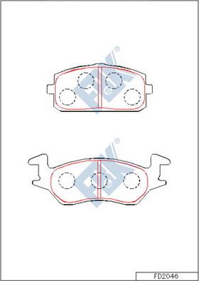 FBK FD2046 - Brake Pad Set, disc brake www.autospares.lv