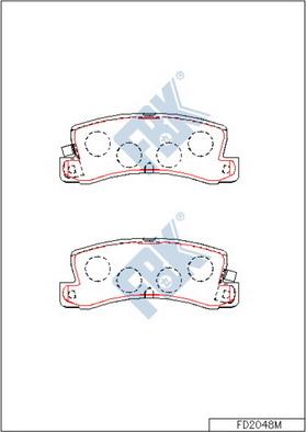 FBK FD2048M - Brake Pad Set, disc brake www.autospares.lv