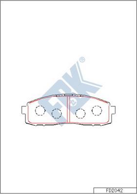 FBK FD2042 - Brake Pad Set, disc brake www.autospares.lv