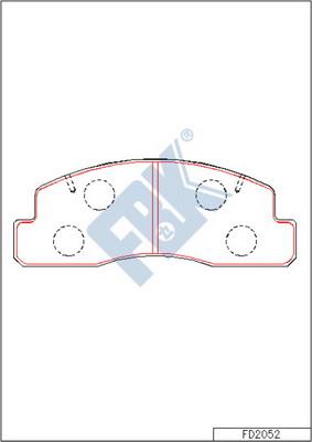 FBK FD2052 - Bremžu uzliku kompl., Disku bremzes www.autospares.lv