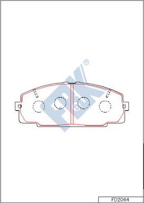 FBK FD2064 - Brake Pad Set, disc brake www.autospares.lv