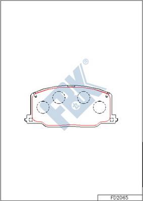 FBK FD2065 - Brake Pad Set, disc brake www.autospares.lv