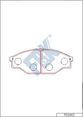 FBK FD2063 - Bremžu uzliku kompl., Disku bremzes www.autospares.lv