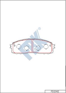 FBK FD2062 - Bremžu uzliku kompl., Disku bremzes autospares.lv