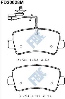 FBK FD20028M - Bremžu uzliku kompl., Disku bremzes autospares.lv