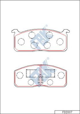 FBK FD2007 - Bremžu uzliku kompl., Disku bremzes www.autospares.lv