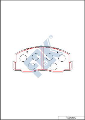 FBK FD2019 - Тормозные колодки, дисковые, комплект www.autospares.lv