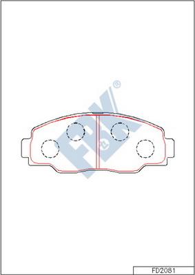 FBK FD2081 - Brake Pad Set, disc brake www.autospares.lv