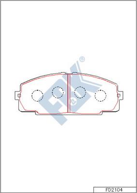 FBK FD2104 - Brake Pad Set, disc brake www.autospares.lv