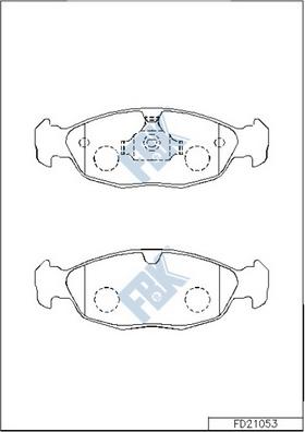 FBK FD21053 - Bremžu uzliku kompl., Disku bremzes www.autospares.lv