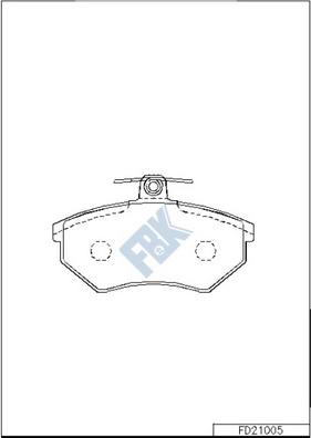 FBK FD21005 - Тормозные колодки, дисковые, комплект www.autospares.lv