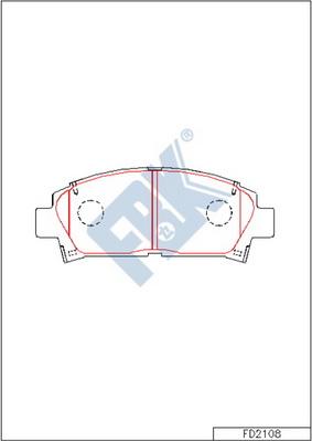 FBK FD2108 - Тормозные колодки, дисковые, комплект www.autospares.lv