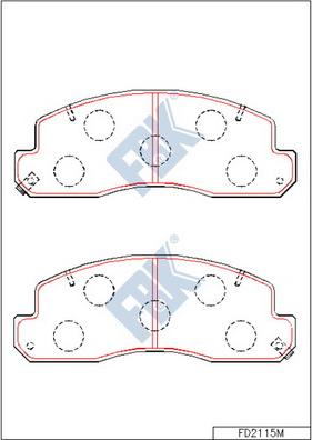 FBK FD2115M - Bremžu uzliku kompl., Disku bremzes www.autospares.lv