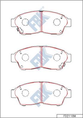 FBK FD2118M - Bremžu uzliku kompl., Disku bremzes www.autospares.lv