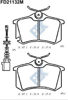 GMC 2382301 - Brake Pad Set, disc brake www.autospares.lv