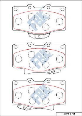 FBK FD2117M - Bremžu uzliku kompl., Disku bremzes www.autospares.lv