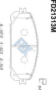 FBK FD21313M - Bremžu uzliku kompl., Disku bremzes autospares.lv