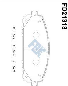 FBK FD21313 - Bremžu uzliku kompl., Disku bremzes autospares.lv