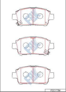 FBK FD2173M - Brake Pad Set, disc brake www.autospares.lv