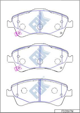 TOYOTA 0446505320 - Bremžu uzliku kompl., Disku bremzes www.autospares.lv