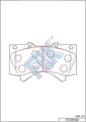 FBK FD2859M - Brake Pad Set, disc brake www.autospares.lv