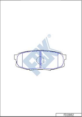 FBK FD2862 - Тормозные колодки, дисковые, комплект www.autospares.lv